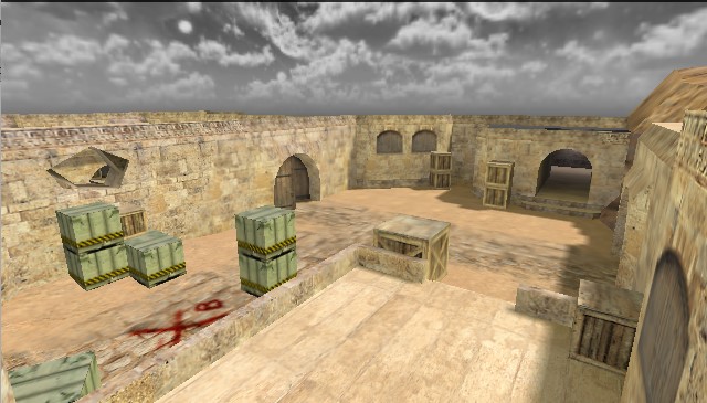 de_dust2 map in Counter-Strike 1.6